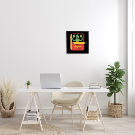 Stupell Industries Black Lagoon Creature Novelty Tuna Can Design Framed Giclee Art